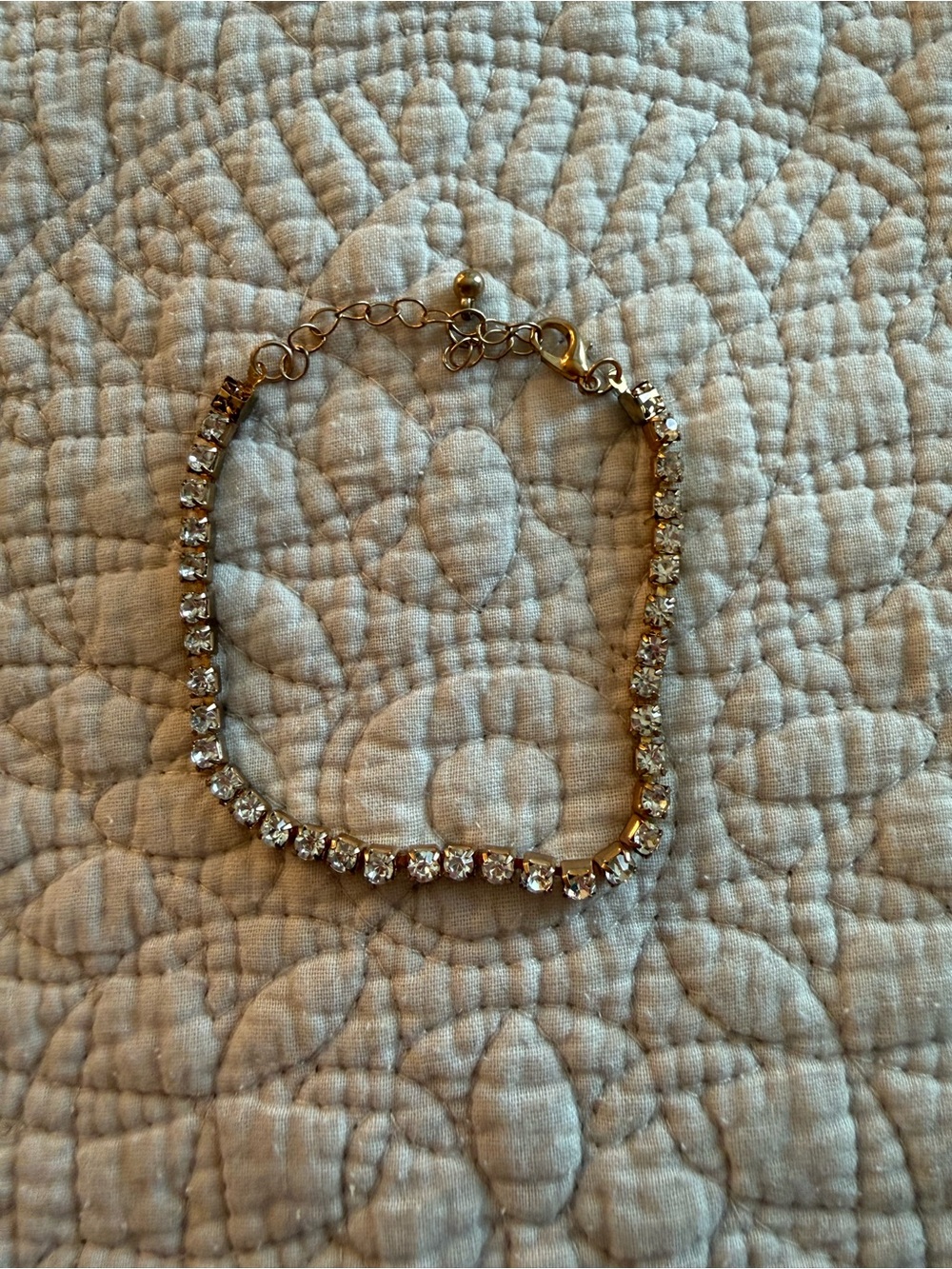 Gold Crystal Tennis Bracelet - Women Jewelry